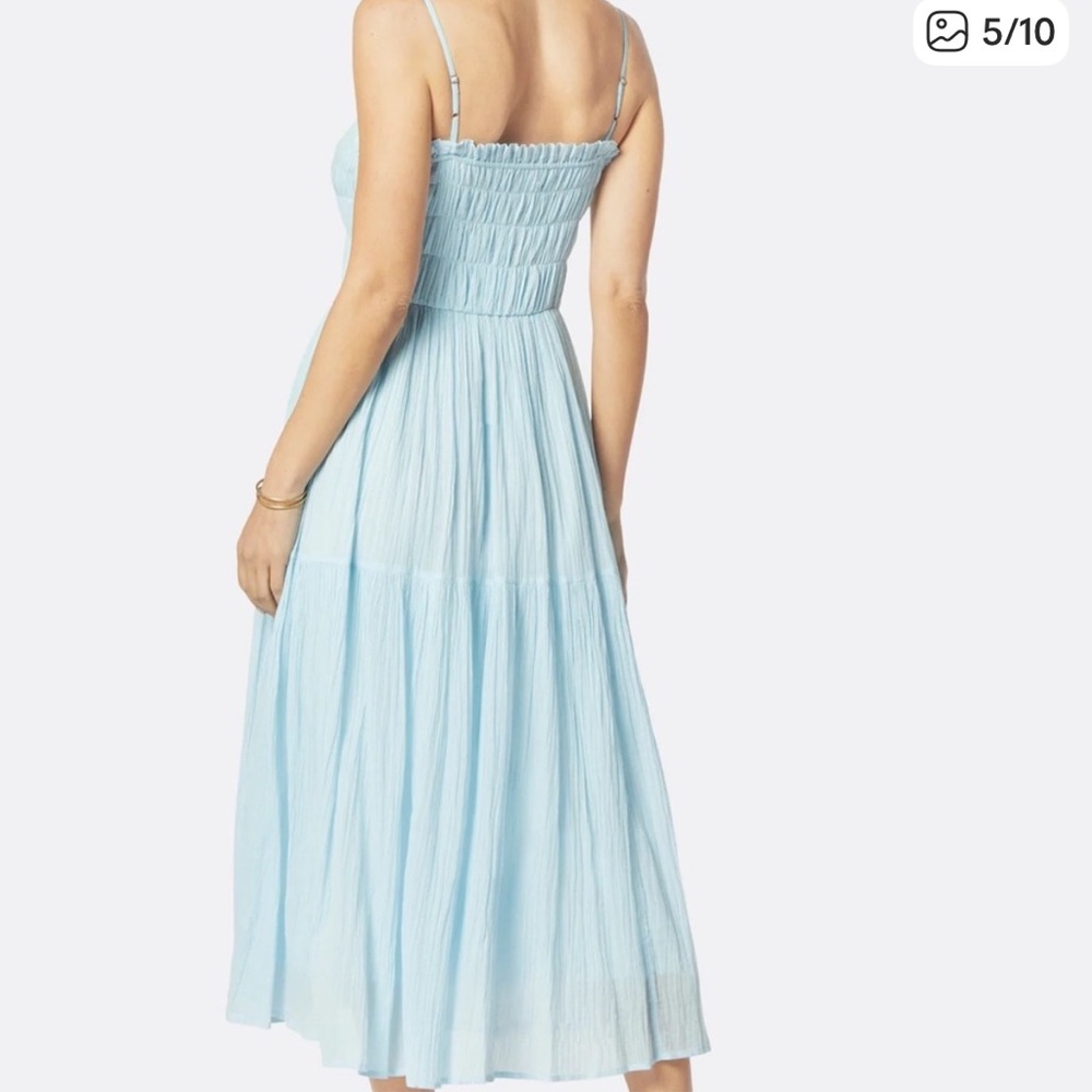Joie Lesse Midi Cotton Dress in Blue - Picture 3 of 10